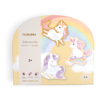 Filibabba Sæt med 7 puslespil - Unicorn Shores - 1 stk.