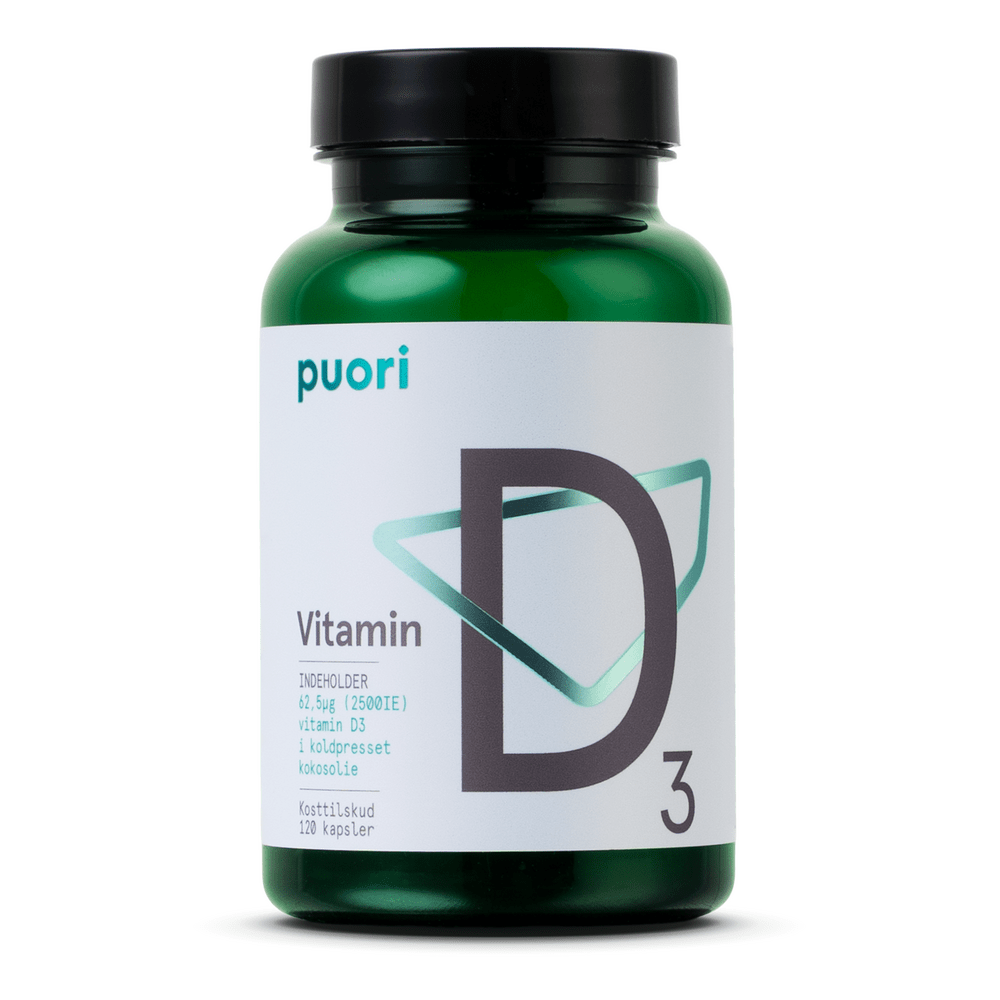 K b Puori D3 vitamin 62 5 g 120 Kap Billigt Hos Med24 dk K b Puori D3 vitamin 62 5 g 120 Kap Billigt Hos Med24 dk
