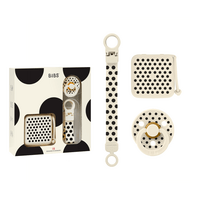 BIBS Gift Set Polka Soothe & Go Latex Str. 2 Ivory Black - 1 stk.
