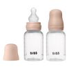 BIBS Baby Bottle Round Silicone 150 ml Slow Flow Blush - 2 stk.