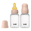 BIBS Baby Bottle Round Latex 150 ml Slow Flow Blush - 2 stk.