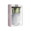 BIBS Baby Bottle Round Silicone 270 ml Medium Flow Sage - 2 stk.