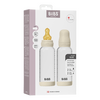 BIBS Glass Baby Bottle Round Latex 240 ml Medium Flow Ivory - 2 stk.