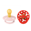 BIBS Pacifier Studio Colour Latex Polka Str. 1 Blossom/Candy Apple - 2 stk.