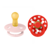 BIBS Pacifier Studio Colour Latex Polka Str. 2 Blossom/Candy Apple - 2 stk.