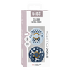 BIBS Pacifier Studio Colour Latex Polka Str. 2 Baby Blue/Steel Blue - 2 stk.
