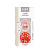 BIBS Pacifier Studio Colour Anatomical Latex Polka Str. 1 Blossom/Candy Apple - 2 stk.