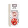 BIBS Pacifier Studio Colour Anatomical Latex Polka Str. 2 Blossom/Candy Apple - 2 stk.