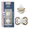 BIBS Pacifier Supreme Silicone Str. 2 Vanilla Glow/Dark Oak Glow - 2 stk.