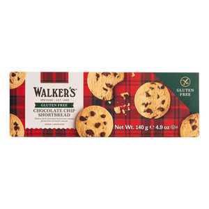 WALKERS Skotske Glutenfri WALKERS Shortbread med chokoladestykker - 140 g.