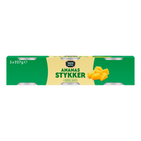 Taste of Nature Ananastykker 3 pack - 227 g.