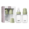 BIBS Baby Bottle Round Silicone 150 ml Slow Flow Sage - 2 stk.
