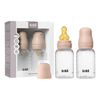 BIBS Baby Bottle Round Latex 150 ml Slow Flow Blush - 2 stk.