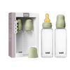 BIBS Baby Bottle Round Latex 270 ml Medium Flow Sage - 2 stk.