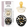 BIBS Pacifier Studio Colour Latex Polka Str. 1 Ivory/Black - 2 stk.