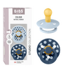BIBS Pacifier Studio Colour Latex Polka Str. 1 Baby Blue/Steel Blue - 2 stk.