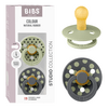 BIBS Pacifier Studio Colour Latex Polka Str. 1 Sage/Iron - 2 stk.