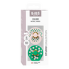 BIBS Pacifier Studio Colour Latex Polka Str. 1 Petal/Cactus - 2 stk.