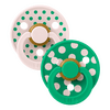 BIBS Pacifier Studio Colour Latex Polka Str. 1 Petal/Cactus - 2 stk.