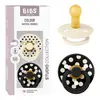BIBS Pacifier Studio Colour Latex Polka Str.2 Ivory/Black - 2 stk.