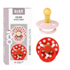 BIBS Pacifier Studio Colour Latex Polka Str. 2 Blossom/Candy Apple - 2 stk.