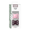 BIBS Pacifier Supreme Silicone Str. 1 Baby Pink/Plum - 2 stk.