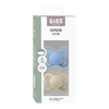 BIBS Pacifier Supreme Silicone Str. 1 Vanilla/Sky Blue - 2 stk.