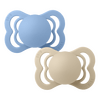 BIBS Pacifier Supreme Silicone Str. 1 Vanilla/Sky Blue - 2 stk.