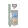BIBS Pacifier Supreme Silicone Str. 2 Vanilla/Sky Blue - 2 stk.