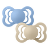 BIBS Pacifier Supreme Silicone Str. 2 Vanilla/Sky Blue - 2 stk.