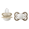 BIBS Pacifier Supreme Silicone Str. 2 Vanilla Glow/Dark Oak Glow - 2 stk.