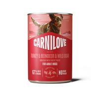 Carnilove vådfoder m. kalkun, hjort & rensdyr - 400g.