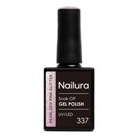 Nailura Gel Polish 337 - Pearlized Pink Glitter - 10 ml.