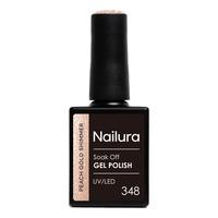 Nailura Gel Polish 348 - Peach Gold Shimmer - 10 ml.