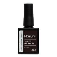 Nailura Gel Polish 363 - Frosted Silver Shimmer - 10 ml.