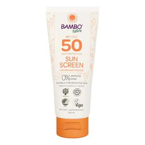 Bambo nature sunscreen for kids and families SPF50 high protection 100 ml