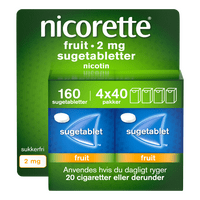 Nicorette Sugetabletter Fruit 2 mg - 160 sugetabl.
