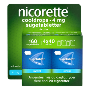 Nicorette Sugetabletter Cooldrops 4 mg - 160 sugetabl.