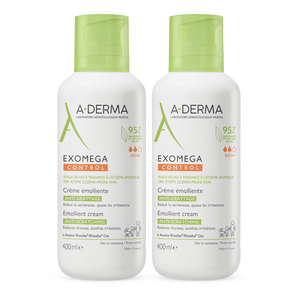 A-DERMA Exomega Control Emollient Cream Duo 2 x 400 ml (Limited Edition)
