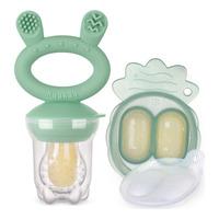 Haakaa Freeze-N-Feed Mini Combo - Pea Green Feeder + Pea Green Tray - 1 stk.