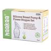 Haakaa Gen. 2 Silicone Breast Pump & Flower Stopper Set - White - 1 stk.