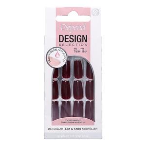 Depend Cosmetics Design Selection Dark Scarlet Short Coffin - 24 stk.
