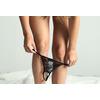 Sinful Crotchless Lace Pearl Thong