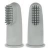 Haakaa Textured Silicone Finger Toothbrush - Suva Grey - 2 stk.