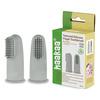 Haakaa Textured Silicone Finger Toothbrush - Suva Grey - 2 stk.
