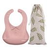 Haakaa Silicone Baby Bib Blush - 1 stk.