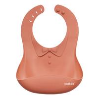 Haakaa Silicone Baby Bib - Rust - 1 stk.