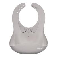 Haakaa Silicone Baby Bib Suva grey - 1 stk.