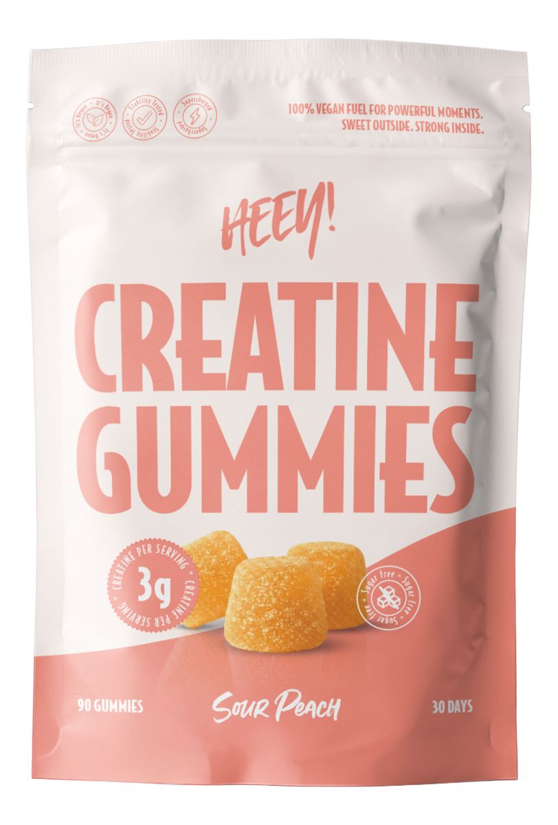 Heey! Creatine Gummies Sour Peach - 90 stk.