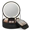 UNIQ Sort LED Makeup-Spejl med 3-farvet Lys & Praktisk Opbevaring - 1 stk.